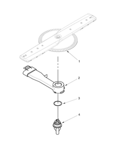 Lower Washarm Parts Diagram and Parts List for MDB8949SBB3  Maytag Dishwasher