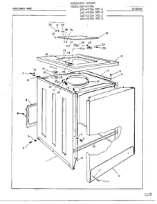 Exterior Diagram and Parts List for 6535A REV C Norge Washer