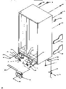 Drain & Rollers Diagram and Parts List for SRDE520SBW-P1183102WW  Amana Refrigerator