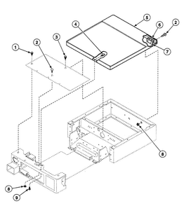 Cabinet Top Diagram and Parts List for SSG119WF  Speed Queen Dryer