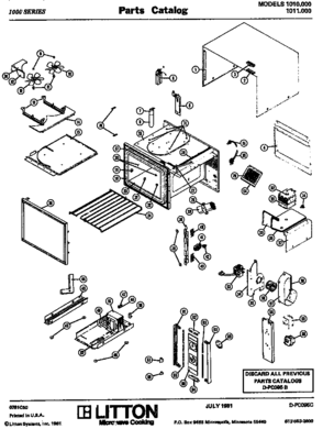 01 - Page 1 Diagram and Parts List for 1011000  Maytag Microwave