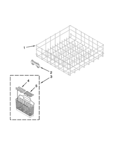Lower Rack Parts Diagram and Parts List for ADB1400PYS6  Amana Dishwasher