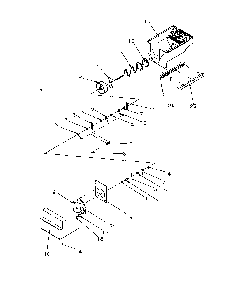 Crushed Ice Bucket Parts Diagram and Parts List for 2599A-P1190419WL  Amana Refrigerator