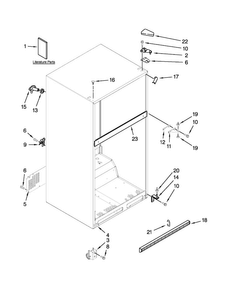 Cabinet Parts Diagram and Parts List for M1TXEGMYS00  Maytag Refrigerator