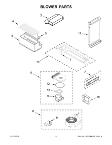 Blower Parts Diagram and Parts List for JDS1750EP1  Jenn-Air Range