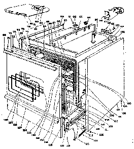 Body Section Diagram and Parts List for 101921593  Kenmore Range