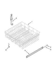 Upper Rack And Track Parts Diagram and Parts List for MDBH949PAM4  Maytag Dishwasher