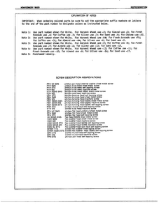Explanation Of Notes Diagram and Parts List for 24472A  Admiral Refrigerator