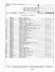 Optional Ice Maker Kit Page 2 Diagram and Parts List for 21824-0A  Admiral Refrigerator