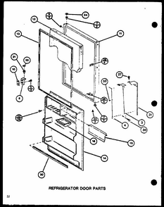 Refrigerator Door Parts (tm20m/p7859216w) (tm20m/p7859217w) Diagram and Parts List for TM18M-P7859213W  Amana Refrigerator