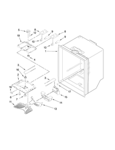 Refrigerator Liner Parts Diagram and Parts List for ABB1921DEW6  Amana Refrigerator