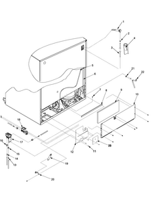 Cabinet Back Diagram and Parts List for XRSS267BB-PXRSS267BB1  Amana Refrigerator