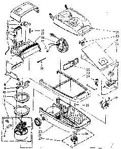 Base Assembly Diagram and Parts List for 1162497183  Kenmore Filters & Accessories