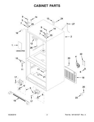 Part Location Diagram of W11308942 Whirlpool Energy Guide