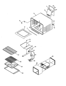 Cavity Diagram and Parts List for ARG3601W-P1143357NW  Amana Range