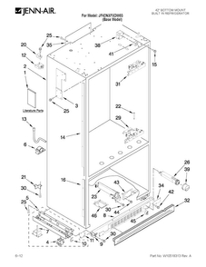 Part Location Diagram of W10136731 Whirlpool HINGE-DOOR