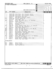 Freezer Door Page 2 Diagram and Parts List for 21304-0A  Admiral Refrigerator