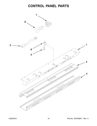 Control Panel Parts Diagram and Parts List for JS48NXFXDW10  Maytag Refrigerator