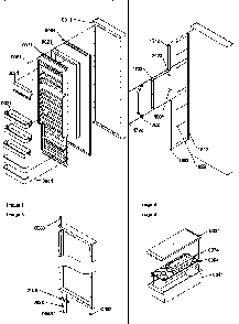 Refrigerator Door And Accessories Diagram and Parts List for SSD21SL-P1193908WL  Amana Refrigerator