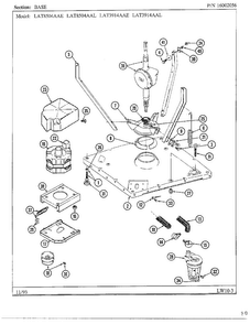 Base Diagram and Parts List for LAT5804AAE  Maytag Washer