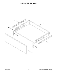 Drawer Parts Diagram and Parts List for MGR8800FZ5  Maytag Range