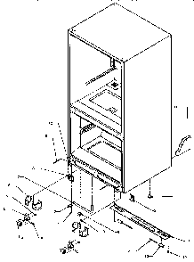 Rollers/drain Tube Diagram and Parts List for BX22A5L-P1182302WL  Amana Refrigerator