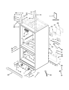 Cabinet Parts Diagram and Parts List for 7MF2976AEM00  Maytag Refrigerator