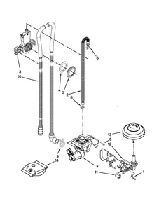 Fill, Drain And Overfill Parts Diagram and Parts List for MDBTT53AWB1  Maytag Dishwasher