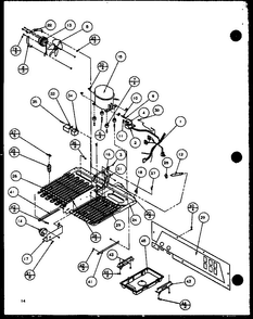 Compressor Diagram and Parts List for 85868L-P1117304WL  Amana Refrigerator