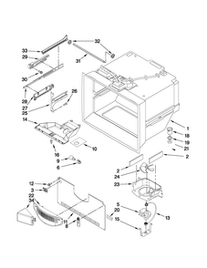 Freezer Liner Parts Diagram and Parts List for MFF2558VEB4  Maytag Refrigerator