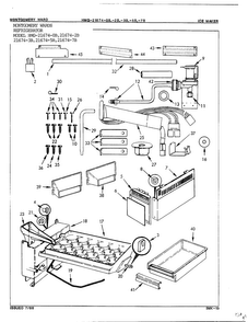 Ice Maker Diagram and Parts List for 21674B  Admiral Refrigerator