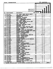 Transmission Page 2 Diagram and Parts List for 6751  Norge Washer