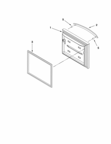 Freezer Door Parts Diagram and Parts List for G32027WEKB3  Maytag Refrigerator