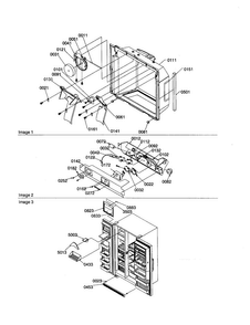 Water Cavity, Control Panel, Toe Grille Diagram and Parts List for SSD25TE-P1314201WE  Amana Refrigerator