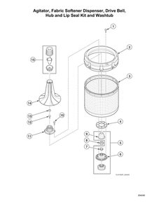 Part Location Diagram of 205061 Whirlpool USE WPL 214390