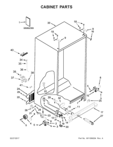 Part Location Diagram of W10452514 Whirlpool USER GUIDE BARRACUDA