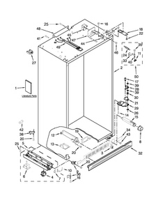Cabinet Parts Diagram and Parts List for JS48SEDUDW15  Jenn-Air Refrigerator
