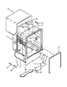 Tub And Frame Parts Diagram and Parts List for MDBH949PAM2  Maytag Dishwasher