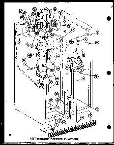 Refrigerator Freezer Functional Diagram and Parts List for SRI22GG-P7745511WG  Amana Refrigerator