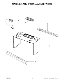 Part Location Diagram of W11693638 Whirlpool HINGE-DOOR