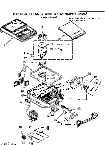 Base Assembly Diagram and Parts List for 11628952  Kenmore Canister Vacuum