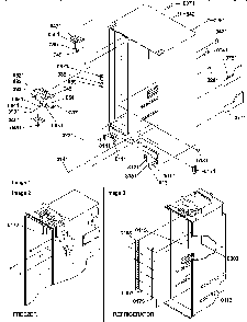 Cabinet Parts Diagram and Parts List for SXD322L-P1305703WL  Amana Refrigerator
