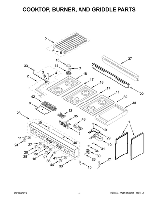 Part Location Diagram of W11406542 Whirlpool KNOB