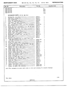 Ice Maker Parts Page 2 Diagram and Parts List for 2484-42A  Admiral Refrigerator