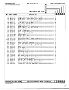 Freezer Compartment Diagram and Parts List for 19993A  Admiral Refrigerator