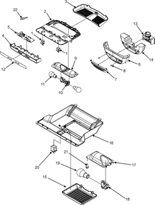 Controls Diagram and Parts List for AFD2535DEW0  Amana Refrigerator
