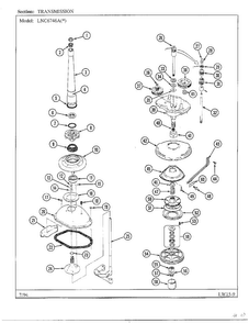 Transmission Diagram and Parts List for 6746A  Norge Washer