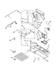 Unit Parts Diagram and Parts List for 7MF2976AEM00  Maytag Refrigerator