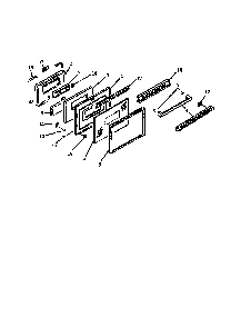 Oven Door Assy Diagram and Parts List for ARS636E-P1130623NE  Amana Range