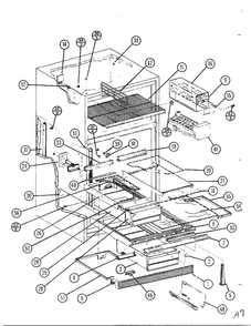 Top Mount Diagram and Parts List for TC22N-P116205W  Amana Refrigerator